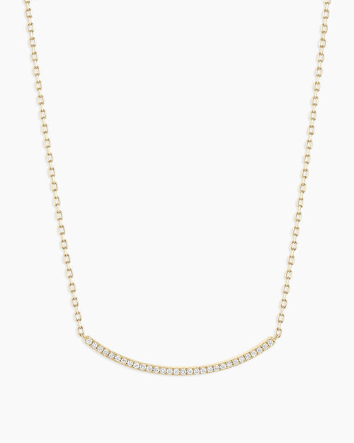 14K Diamond Taner Bar Necklace