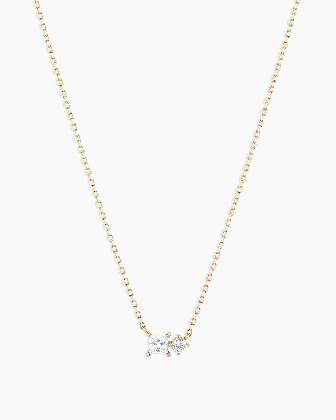 14K Diamond and White Sapphire Necklace