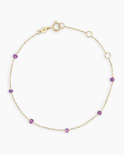 14K Gold Newport Birthstone Bracelet