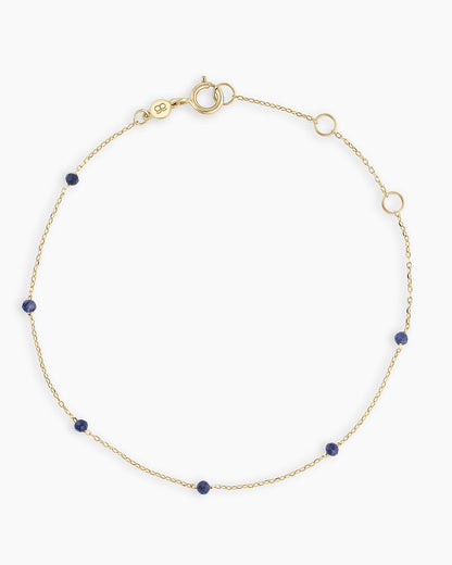 14K Gold Newport Birthstone Bracelet