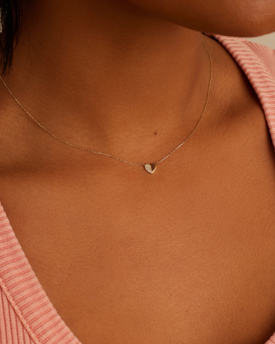 14K Diamond Bond Necklace