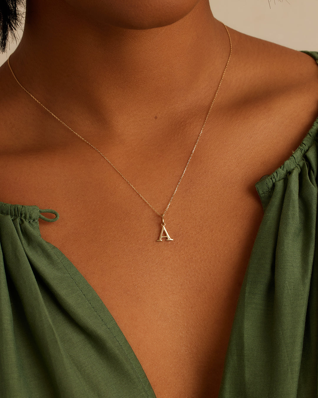 14K Diamond Vintage Alphabet Charm