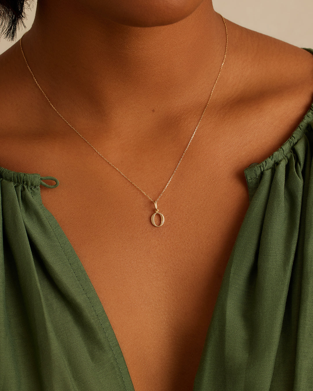 14K Diamond Vintage Alphabet Charm