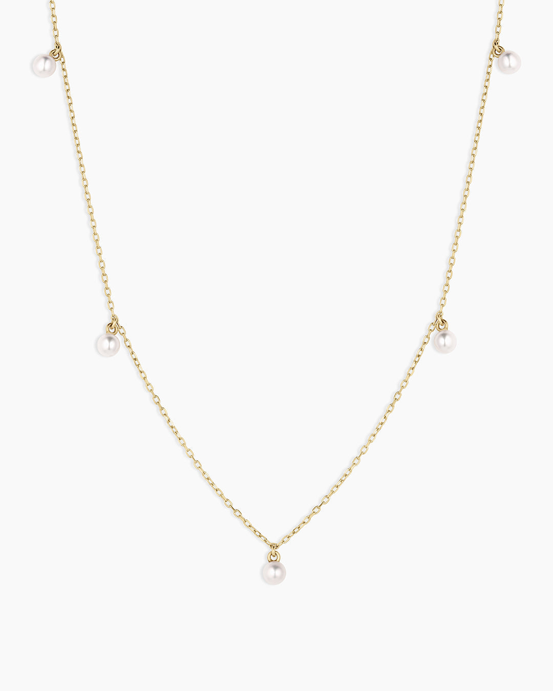 14K Gold Pearl Flutter Necklace