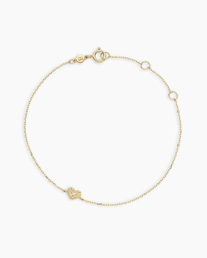 14K Diamond Vintage Heart Bracelet