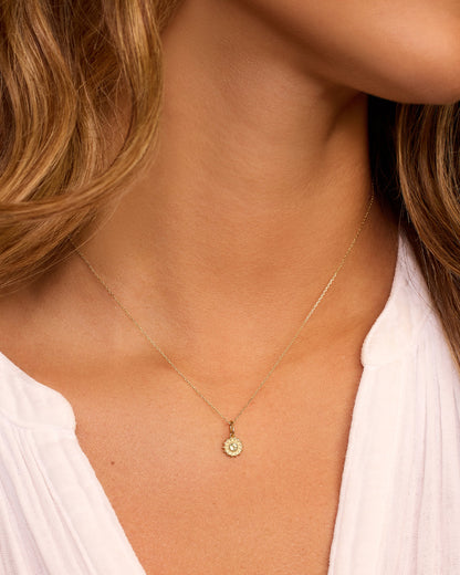 14K Gold Sun Birthstone Charm