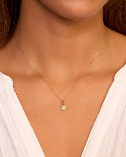 14K Gold Sun Birthstone Charm