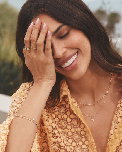 14K Gold Sun Birthstone Charm Necklace