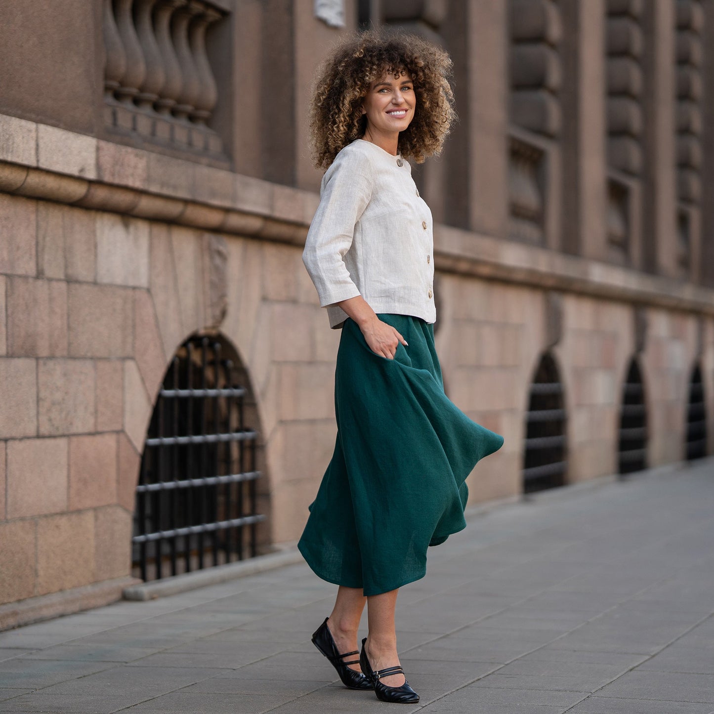 Linen Circle Skirt Evelyn