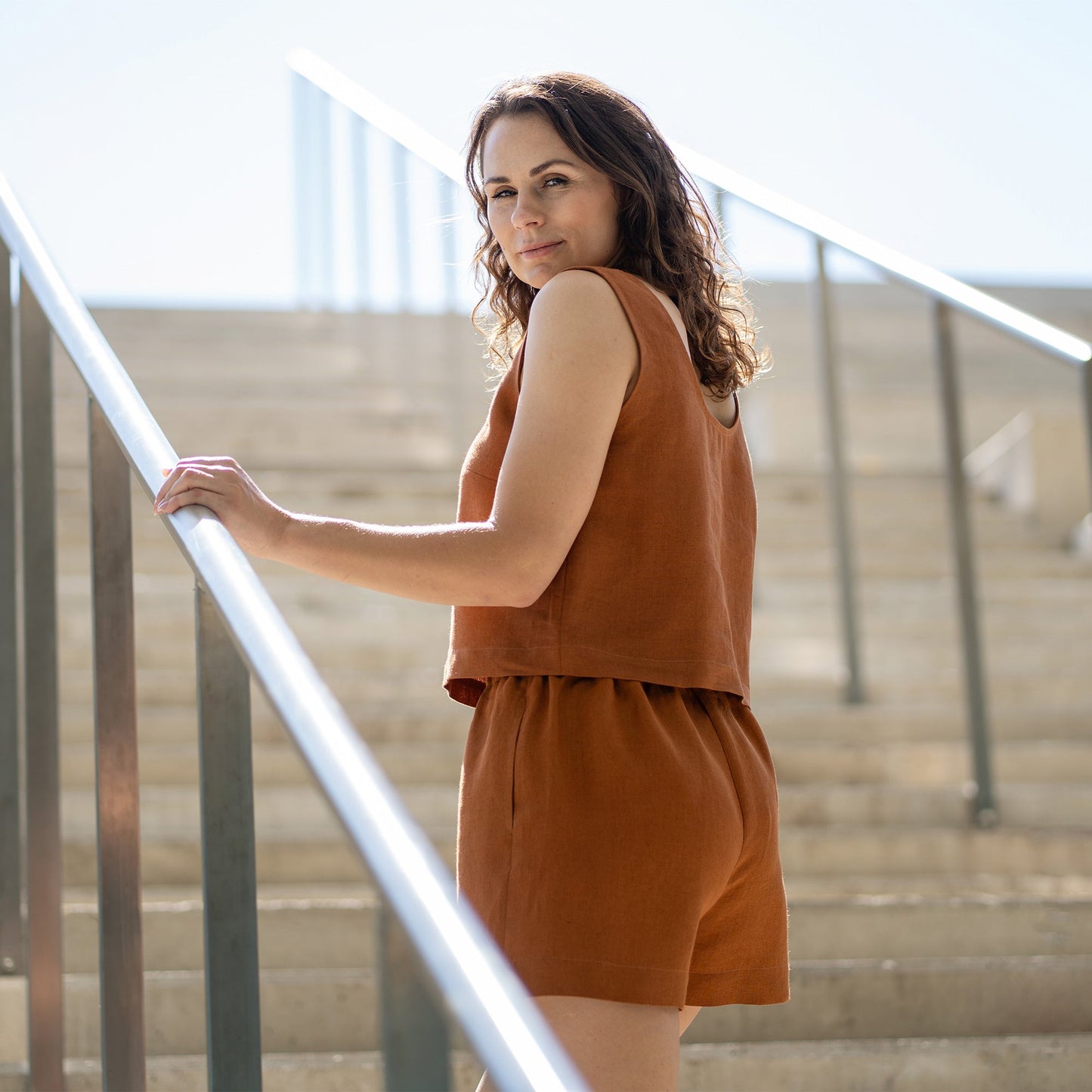 Linen Pull-On Shorts