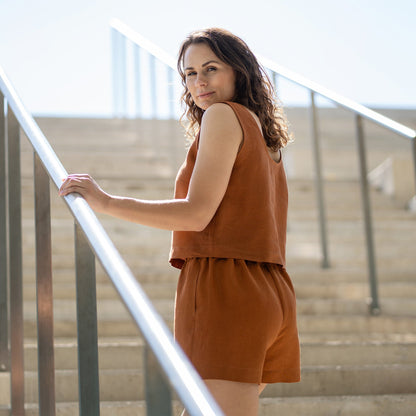 Linen Pull-On Shorts
