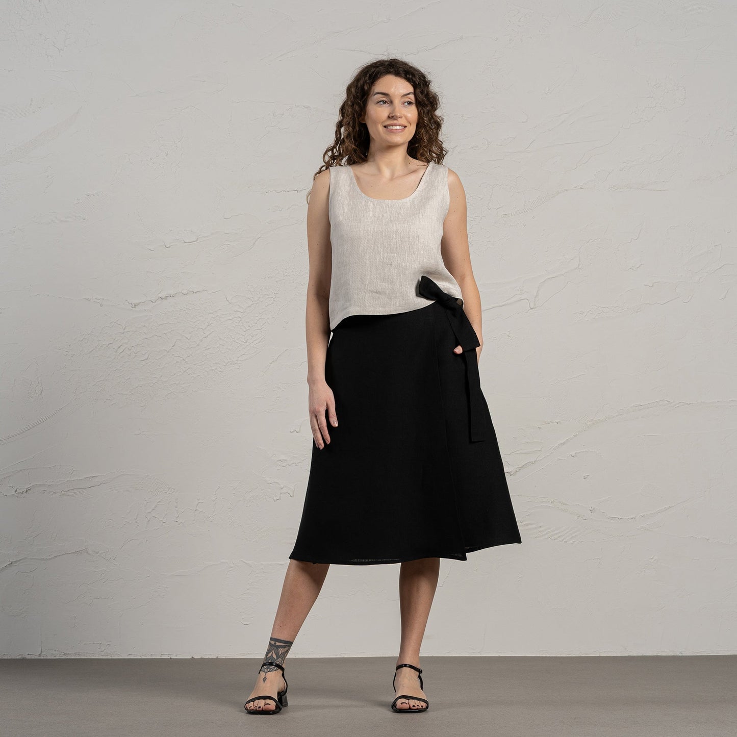 Linen Wrap Skirt Beverly