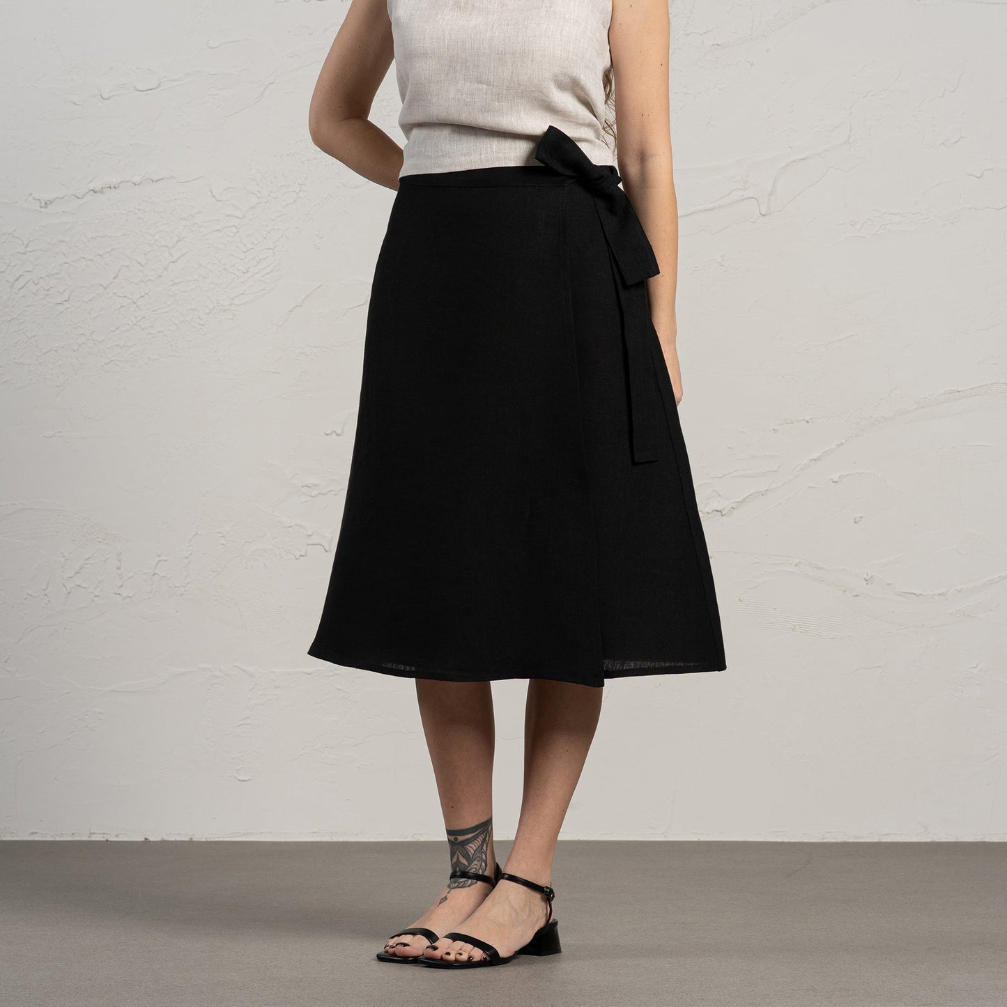 Linen Wrap Skirt Beverly