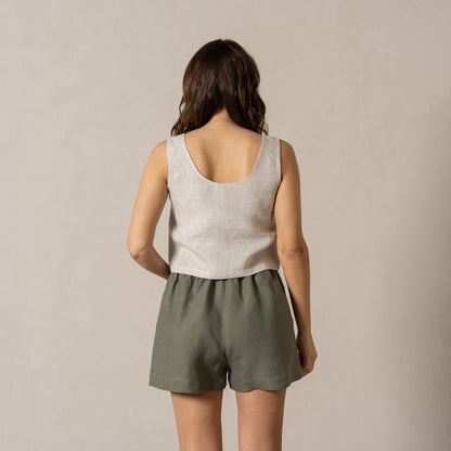 Linen Pull-On Shorts