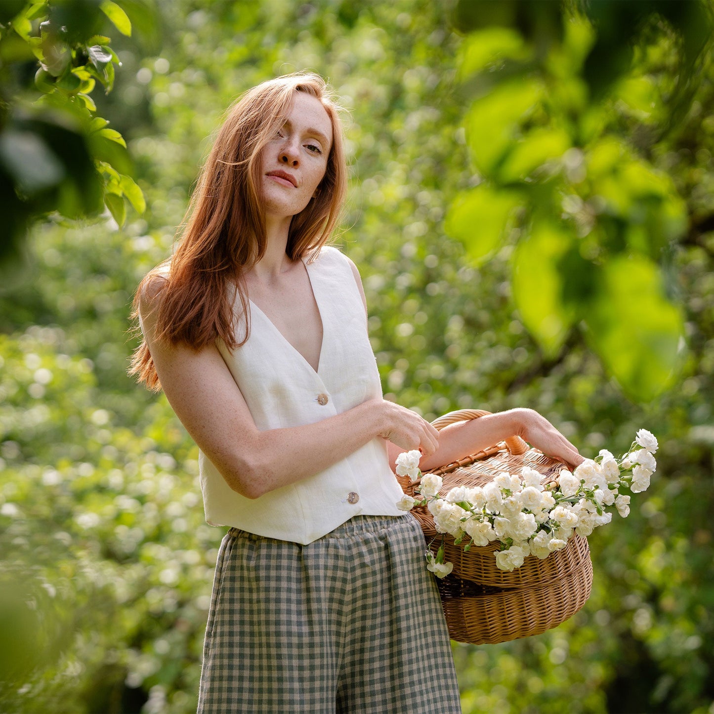 Elegant Linen Waistcoat Ava