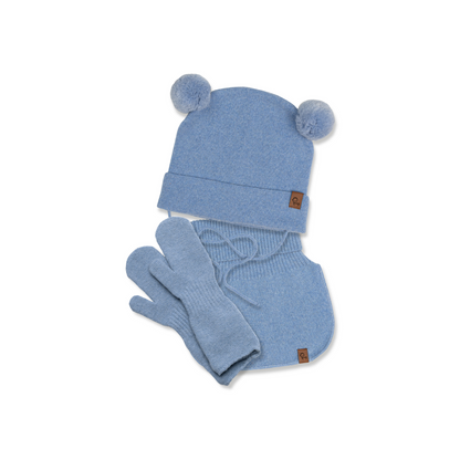 Knit Baby Beanie, Dickie & Mittens 3-Piece