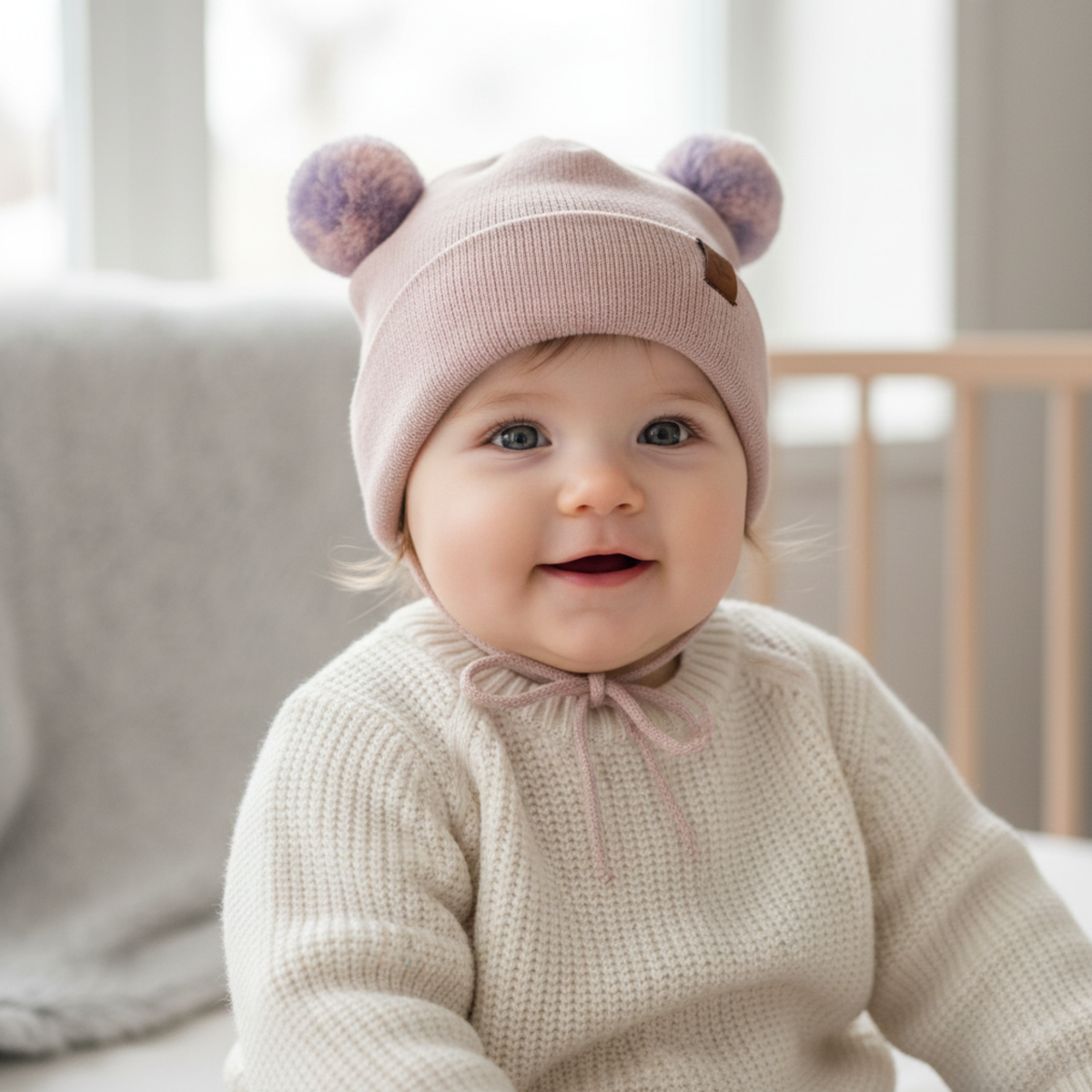 Kids' Knit Baby Beanie Cashmere Blend