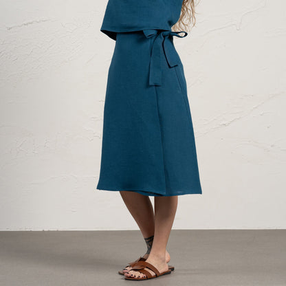 Linen Wrap Skirt Beverly