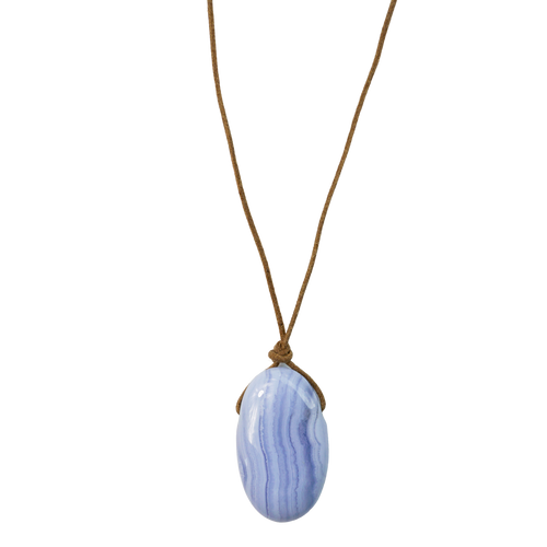 Blue Lace Agate Pendant Necklace