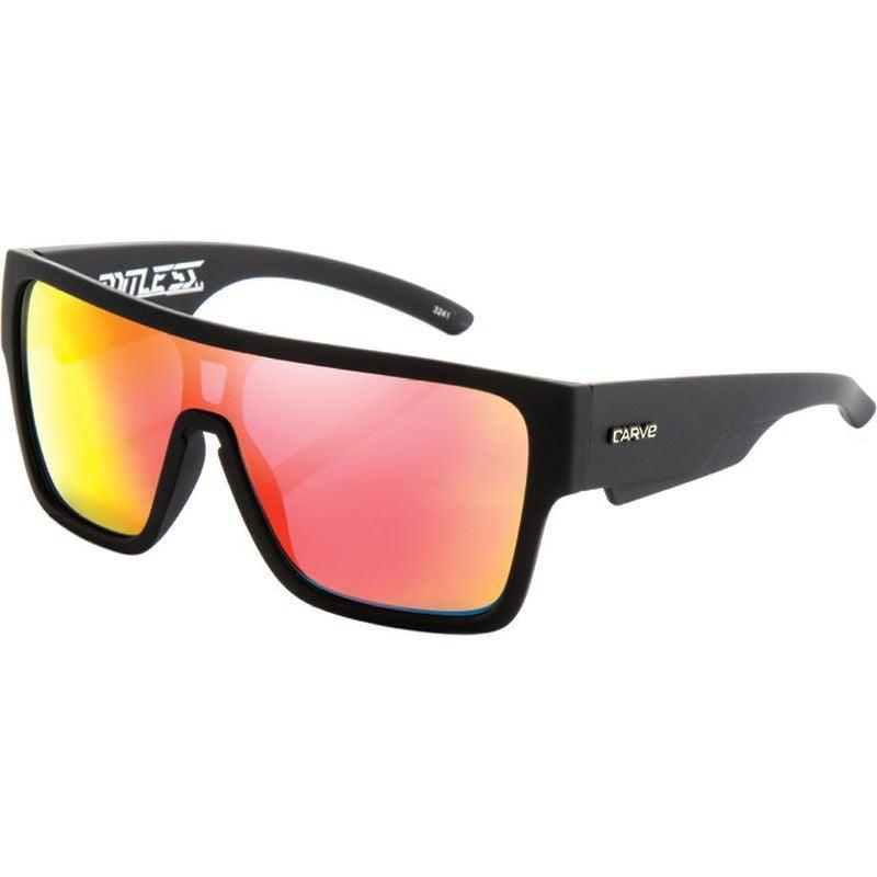 Carve Limitless Matte Black Red Mirror Sunglasses