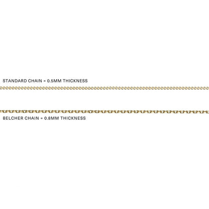Solid Gold Initial Letter Necklace
