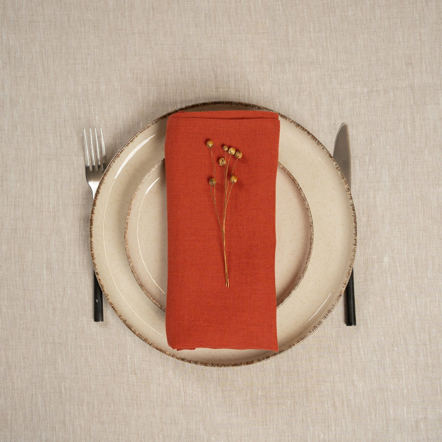 Linen Holiday Celebration Napkins