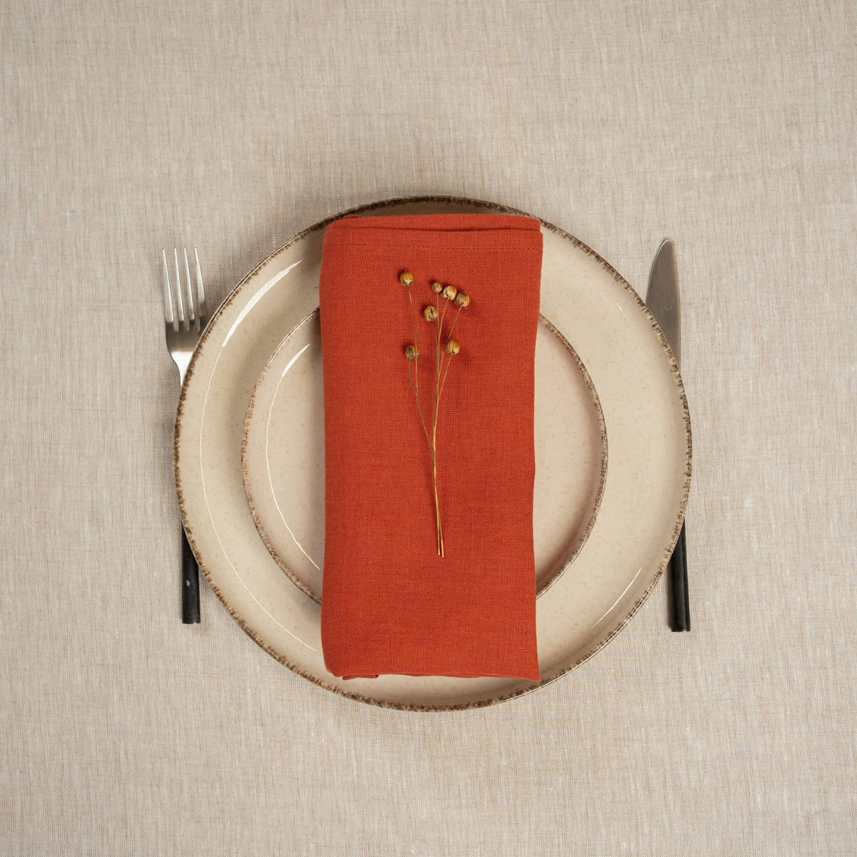 Linen Napkin Stone Green