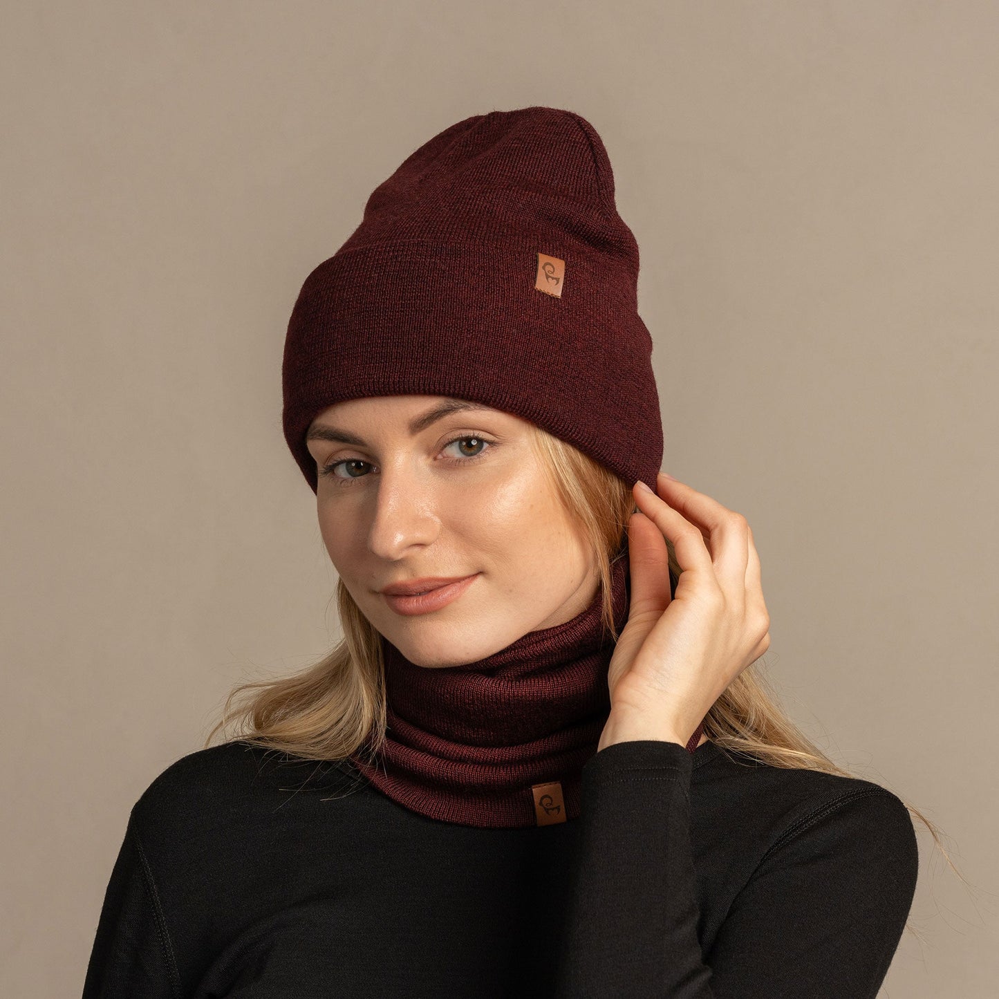 Women's Knit Beanie Hat Merino Wool