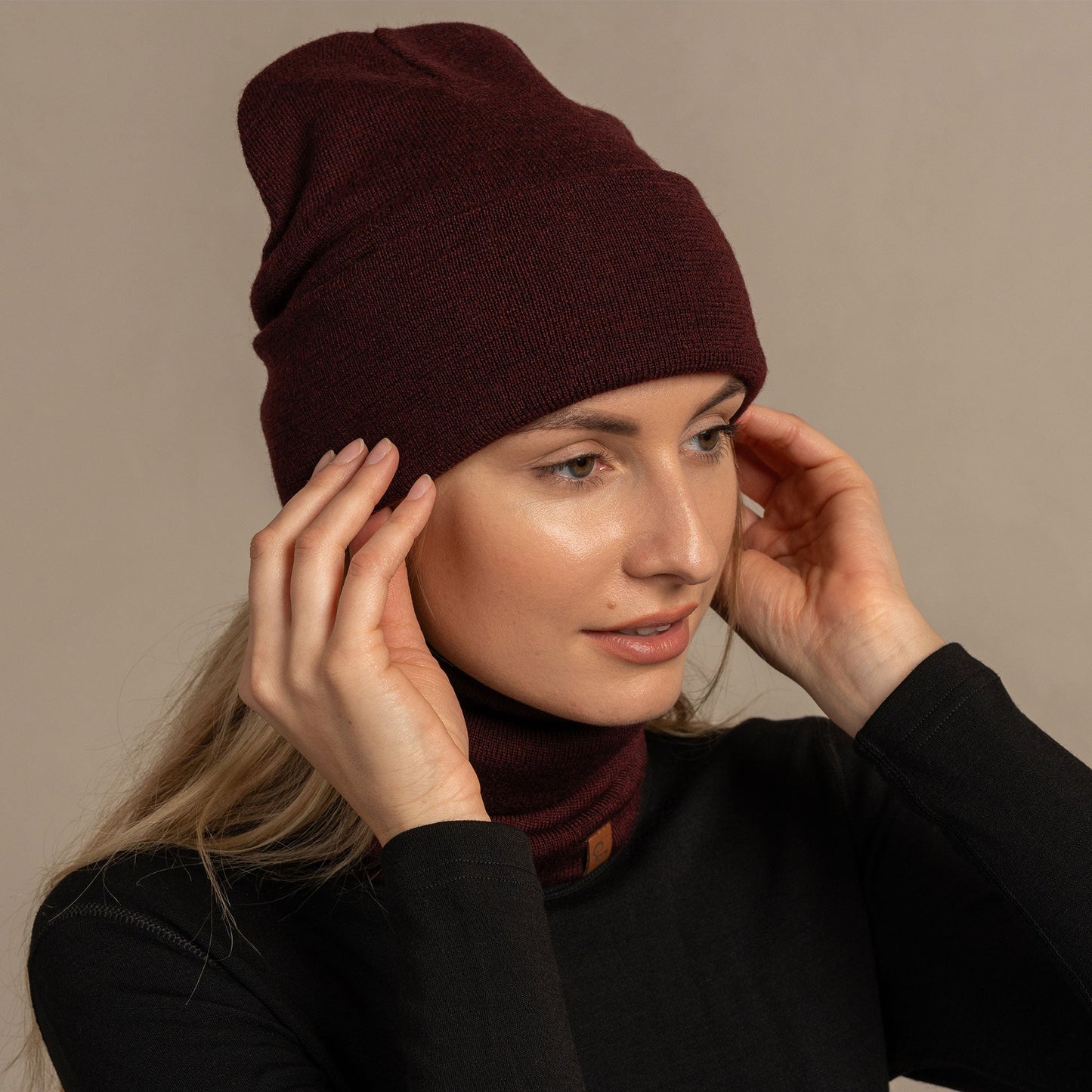 Women's Knit Beanie Hat Merino Wool