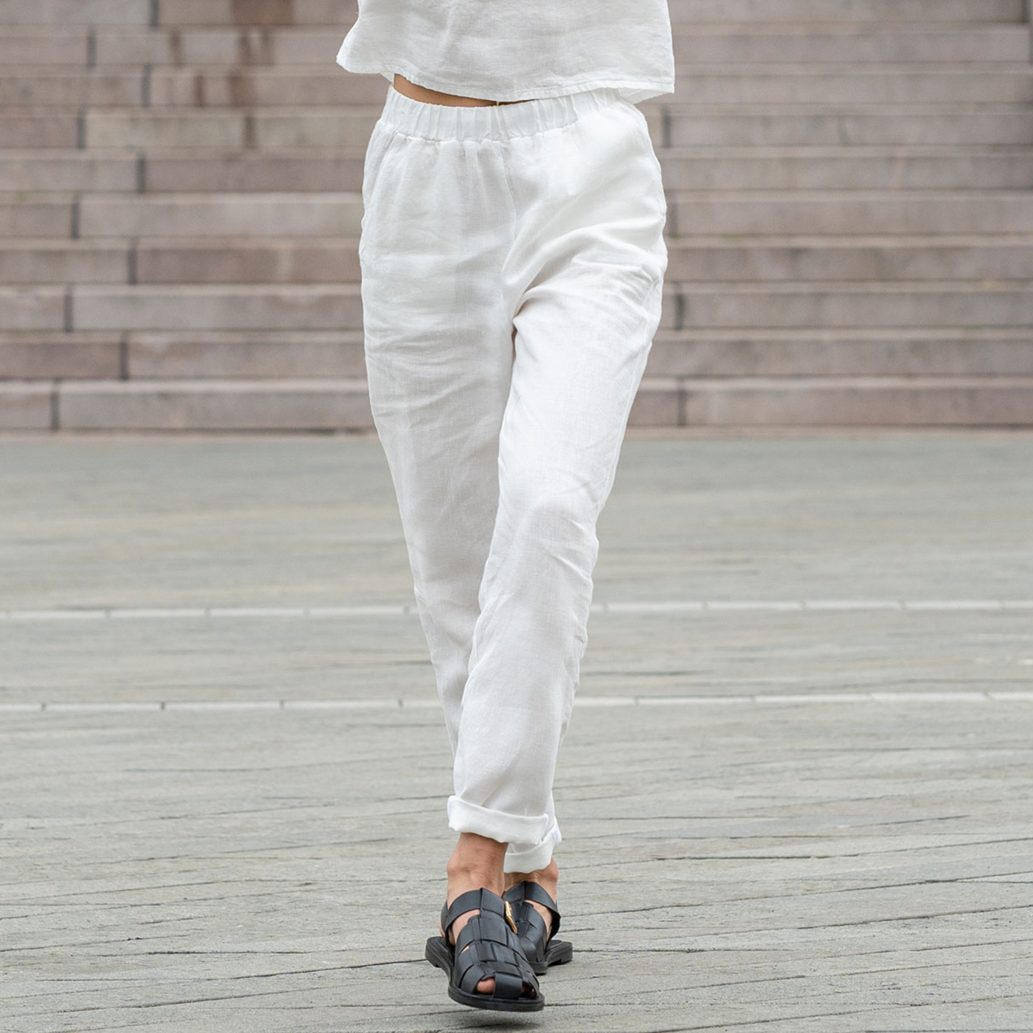 Linen Pants Dakota Pure White