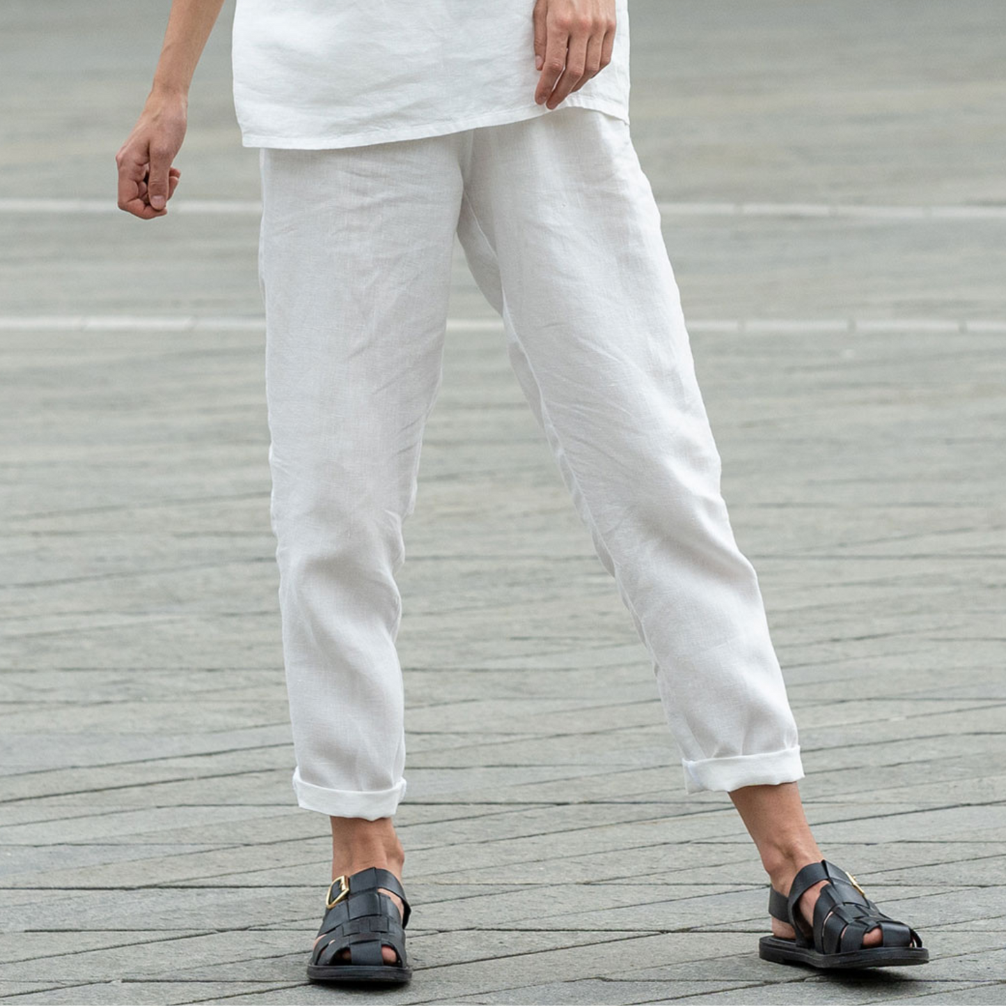 Linen Pants Dakota Pure White