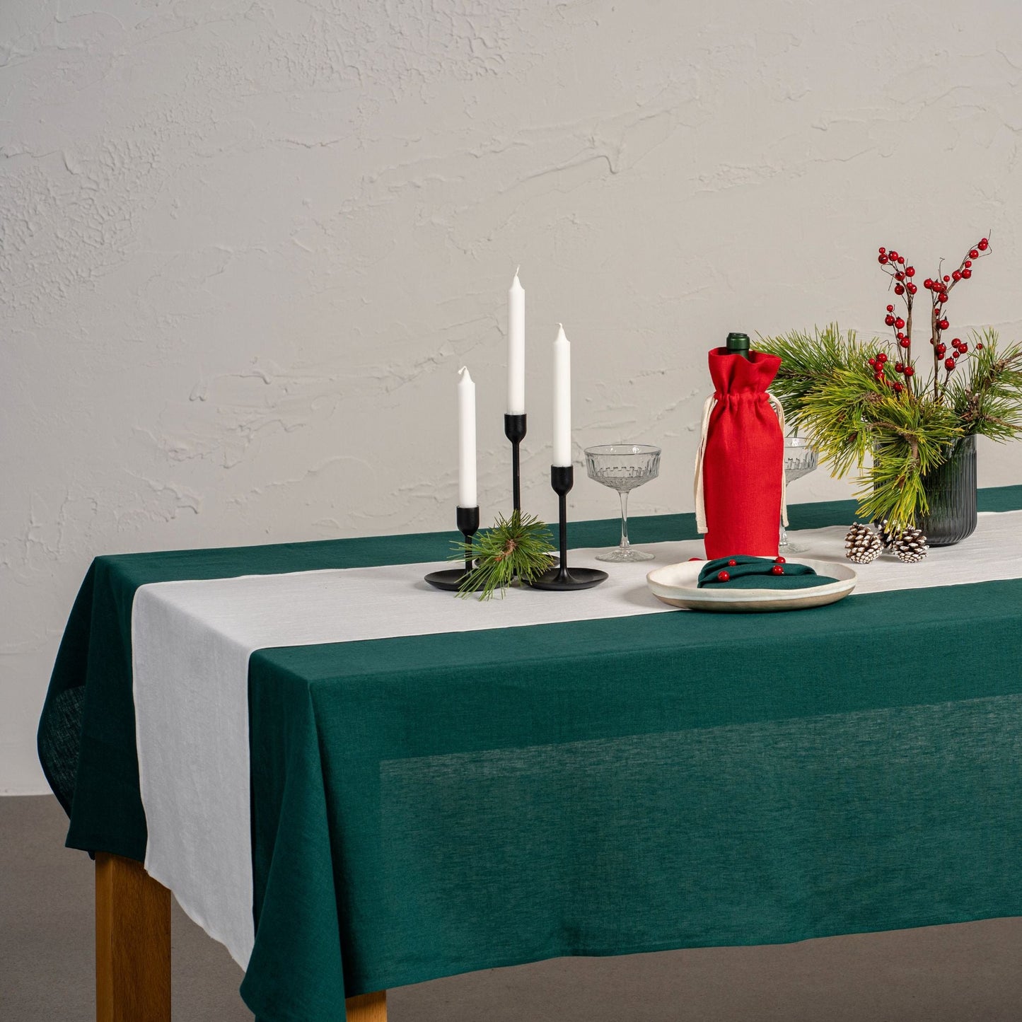 Holiday Linen Tablecloth