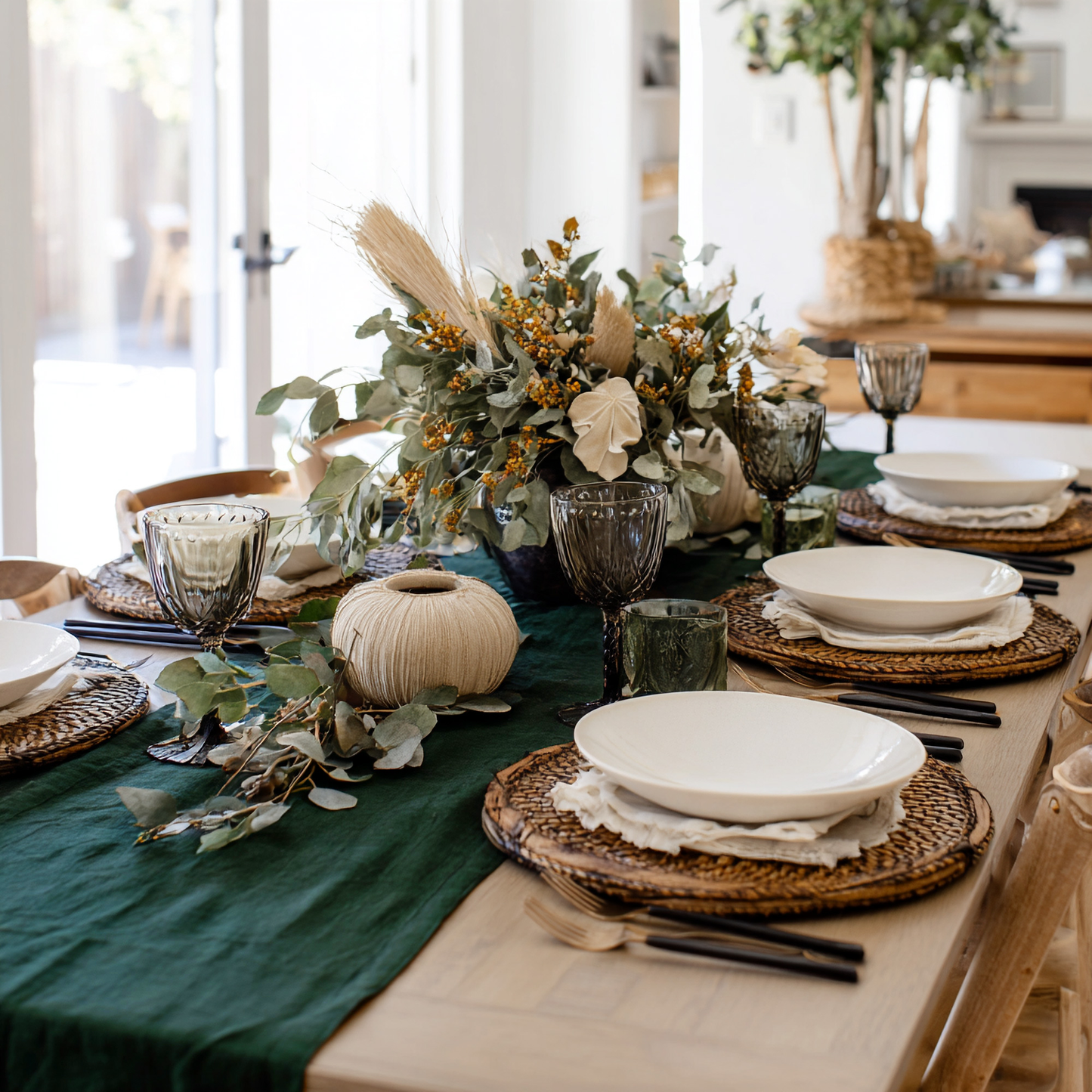 Natural 100% Linen Table Runner