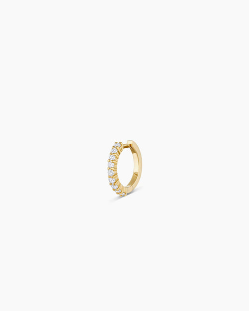 14K Diamond Single Huggie