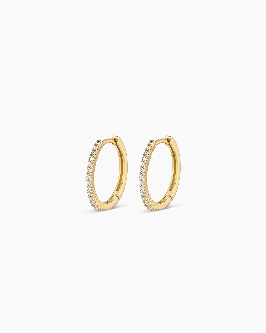 14K Diamond Pavé Huggies