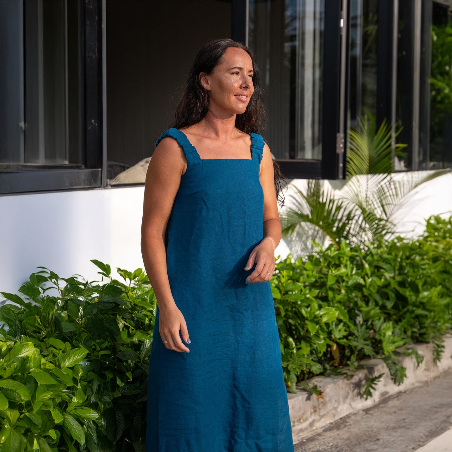 Maxi Linen Summer Dress Fiona