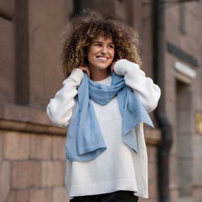 Women's Natural Linen Scarf