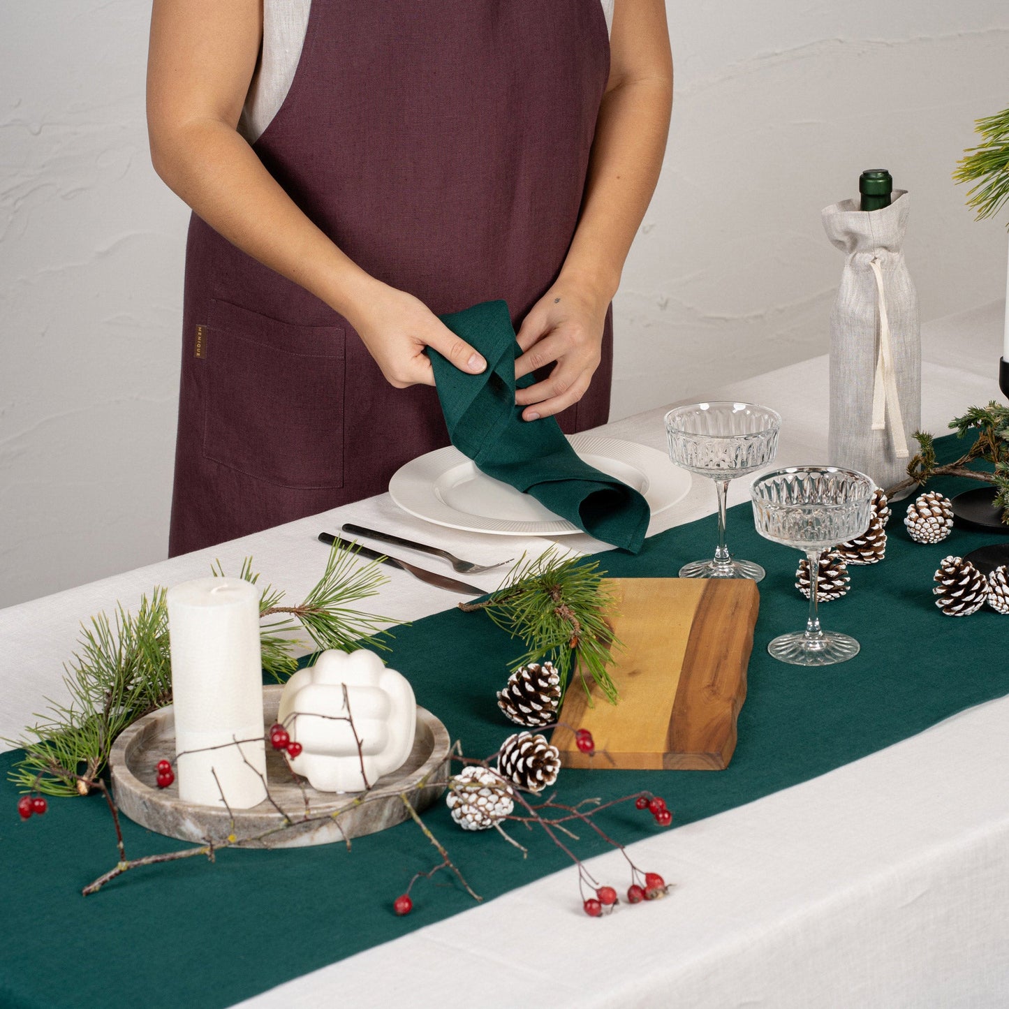 Holiday Linen Tablecloth