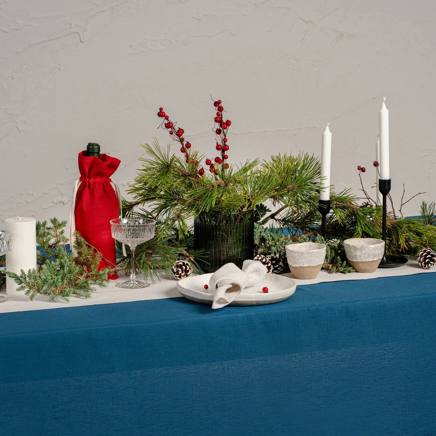 Holiday Linen Tablecloth