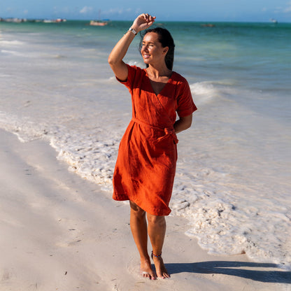 Vacation Summer Wrap Dress Eliana
