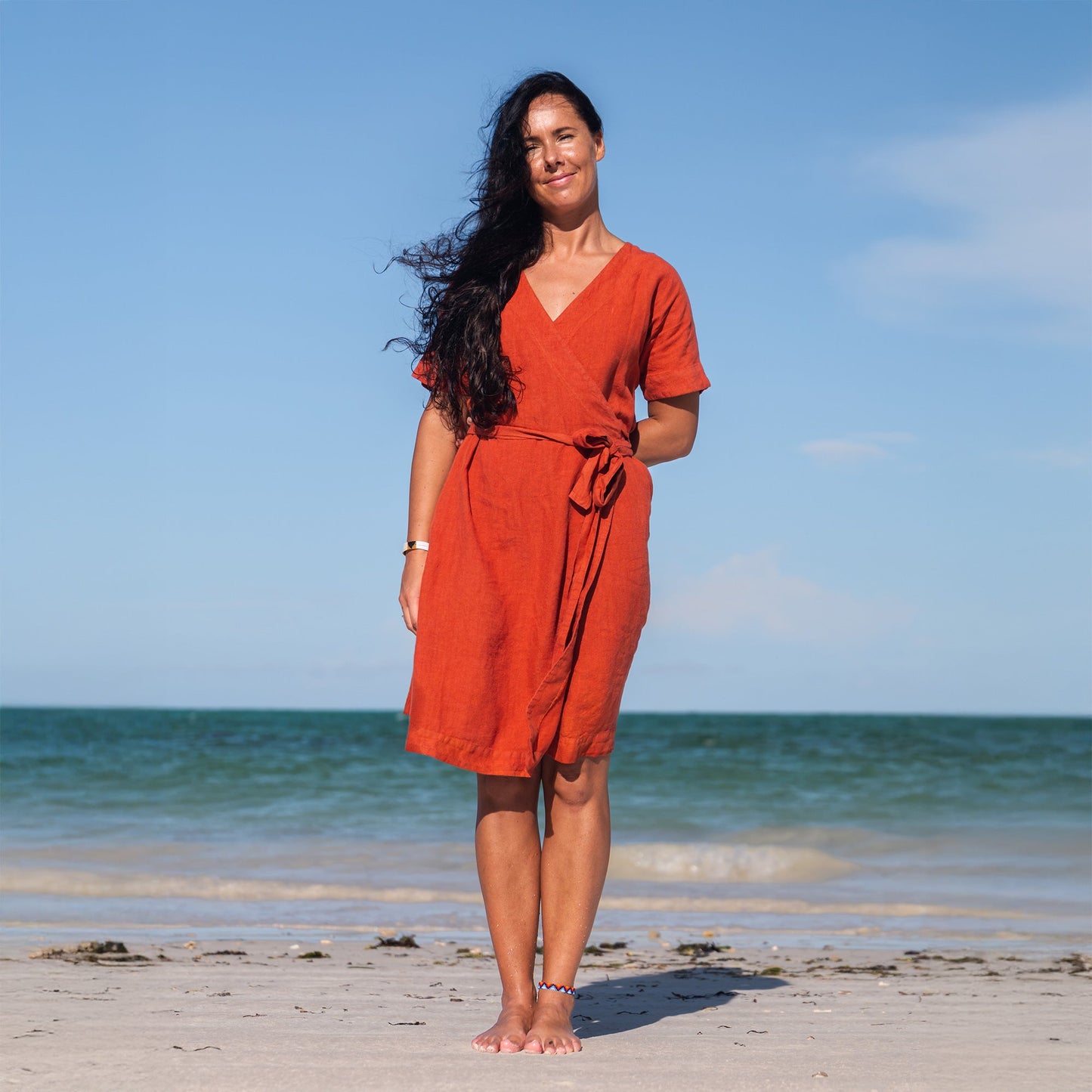 Vacation Summer Wrap Dress Eliana