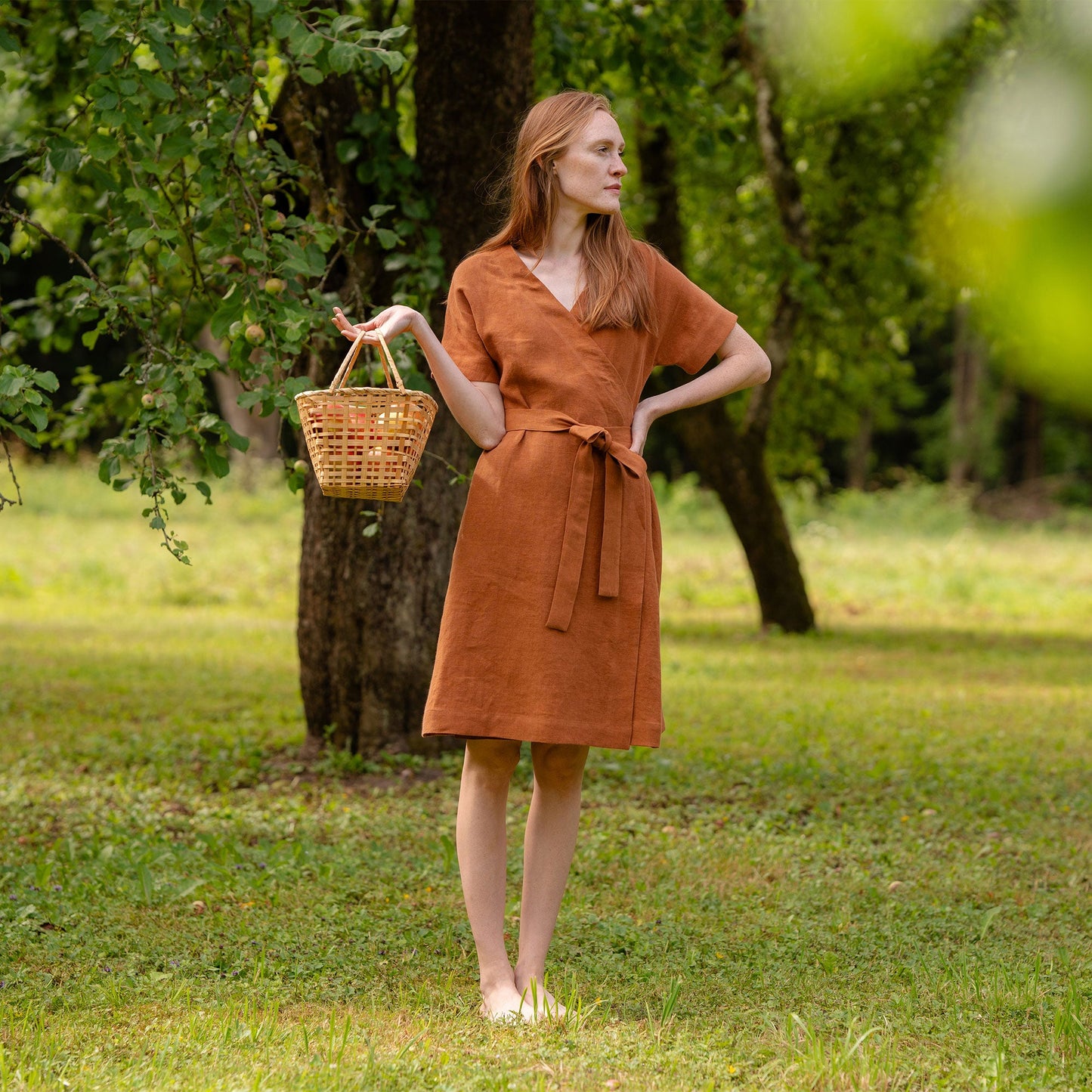 Linen Wrap Dress Eliana