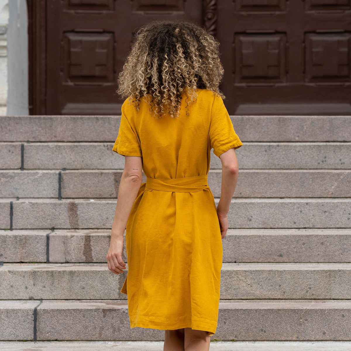 Linen Wrap Dress Eliana