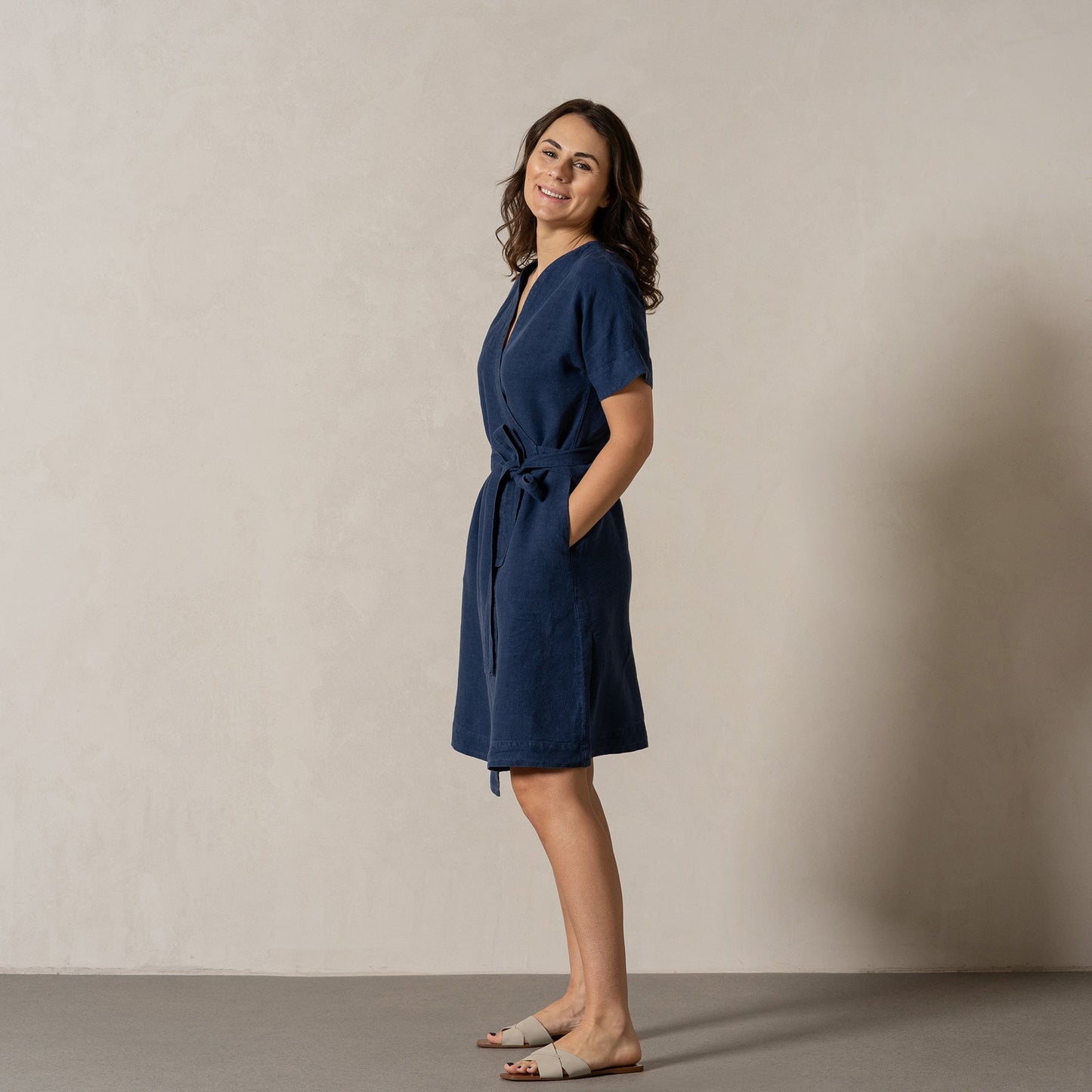 Linen Wrap Dress Eliana