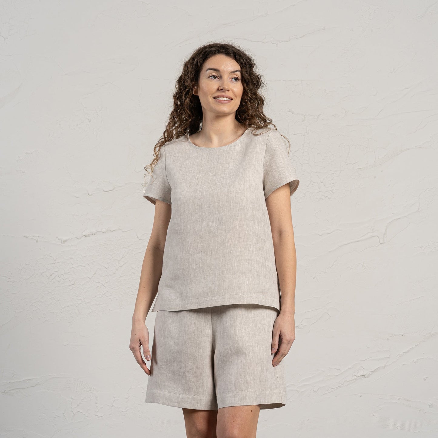 Linen T-Shirt Top Emma Natural