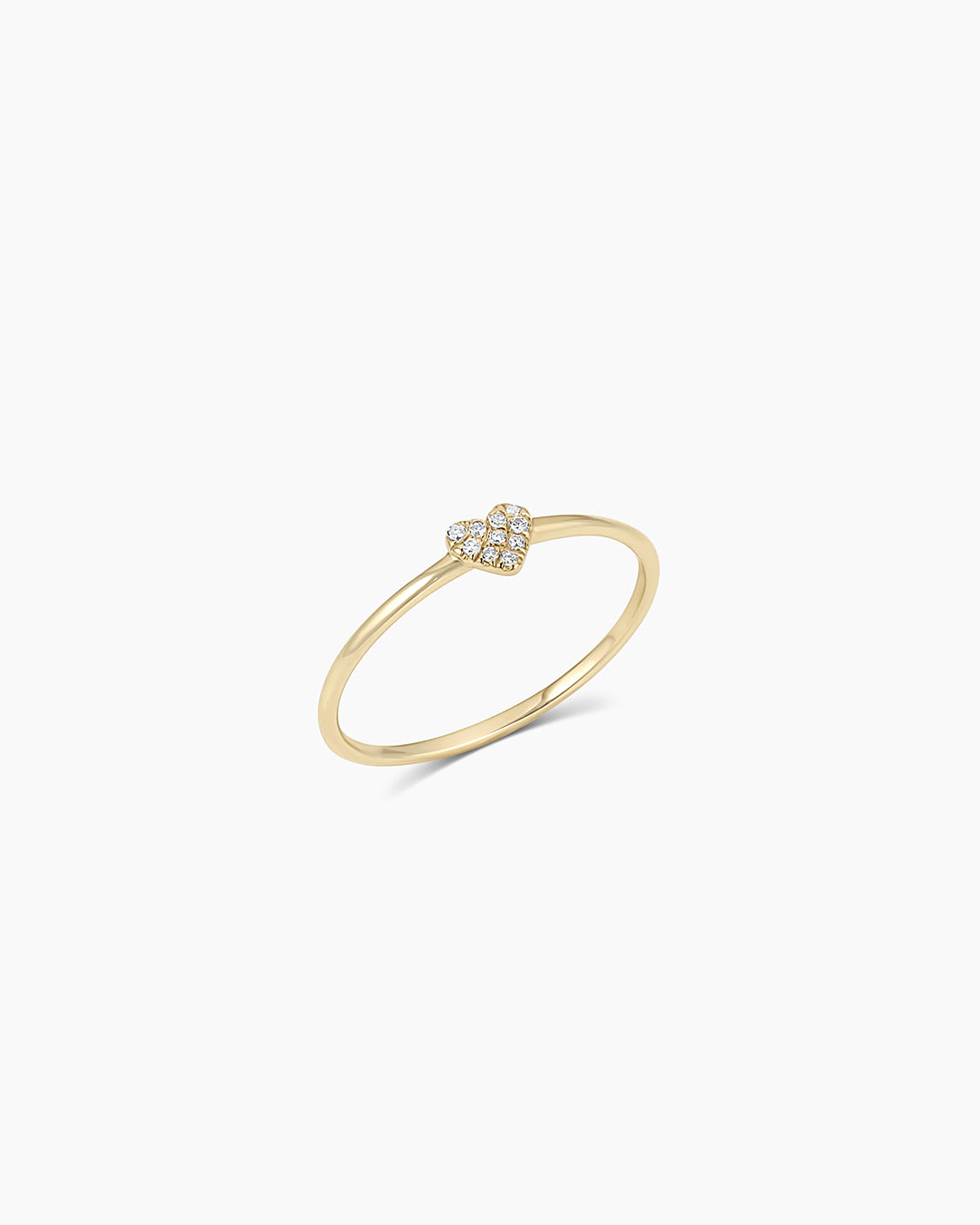 14K Diamond Pavé Heart Ring