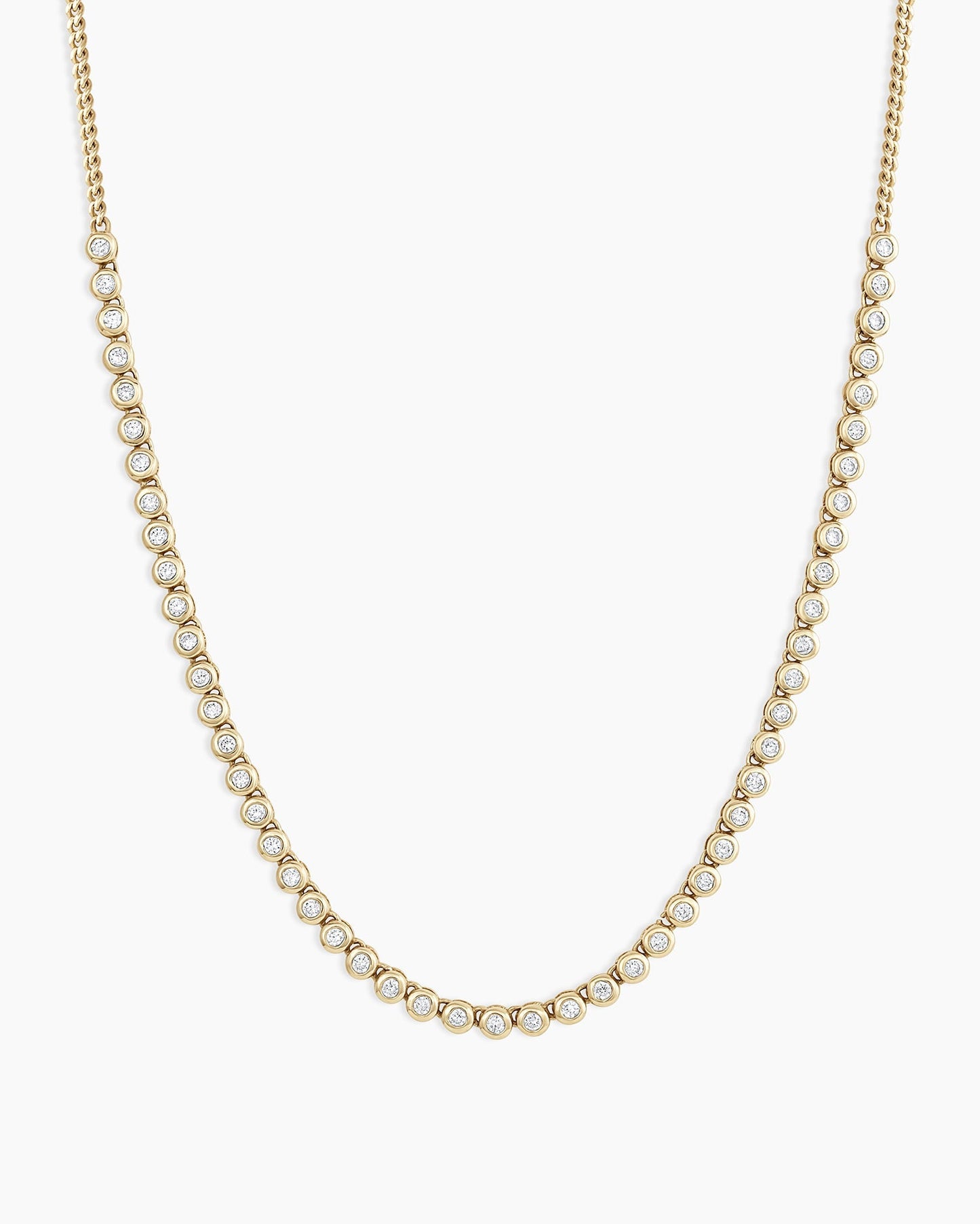 14K Classic Diamond Row Necklace