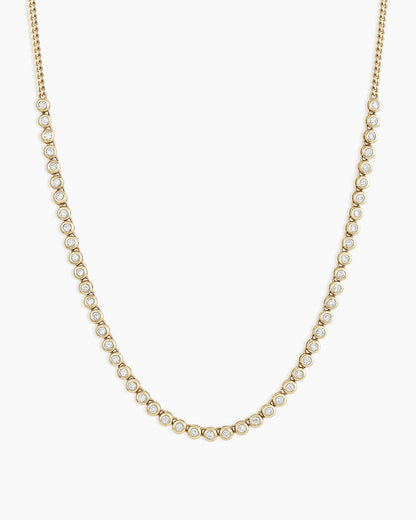 14K Classic Diamond Row Necklace