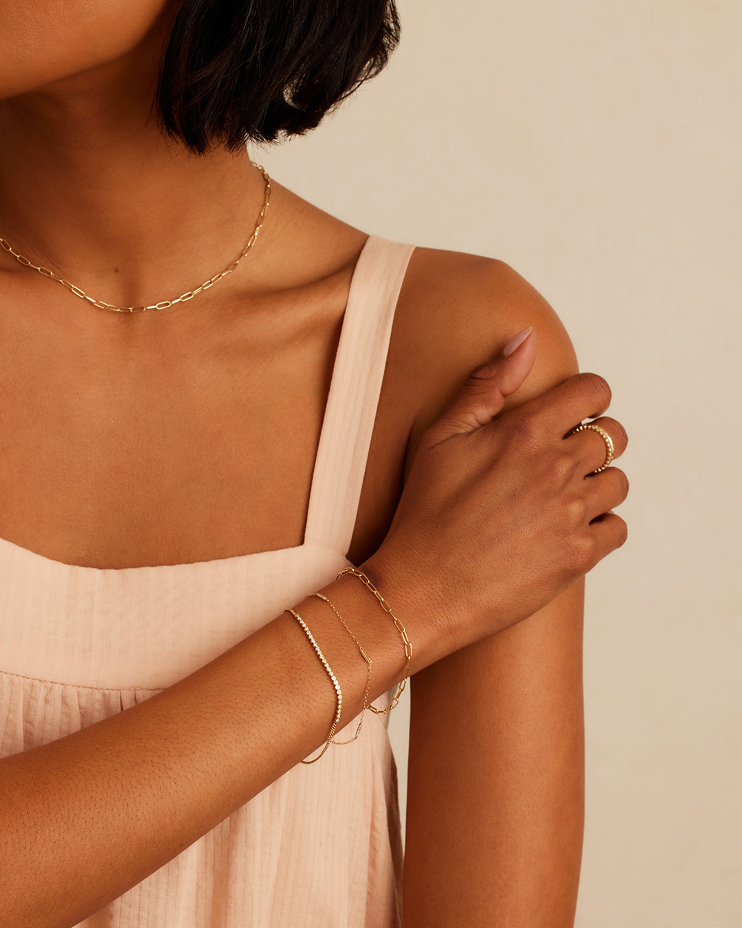 14K Classic Diamond Row Bracelet