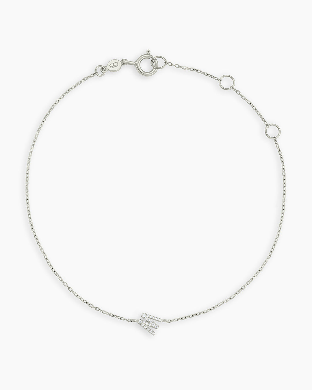 14K Diamond Pavé Alphabet Bracelet
